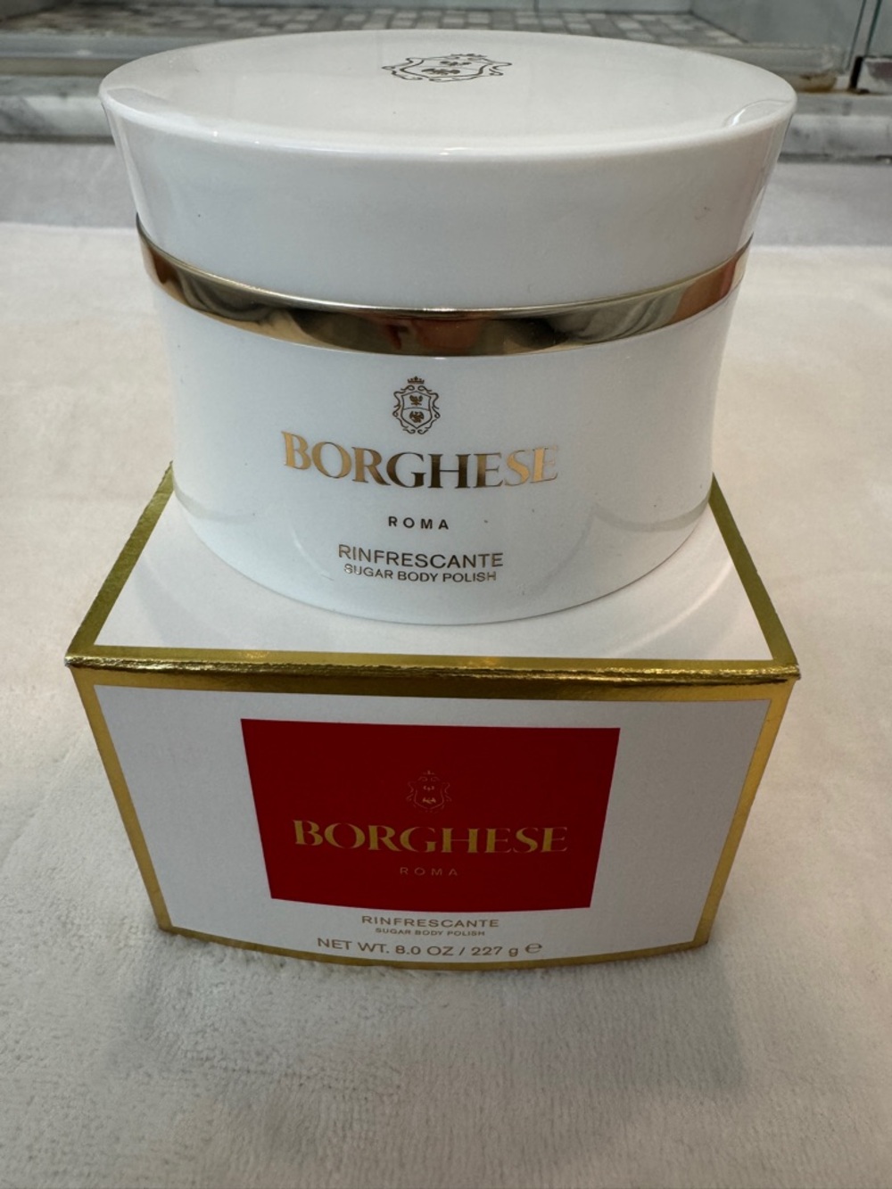 New in Box Borghese Rinfrescante Sugar Body Polish 8oz